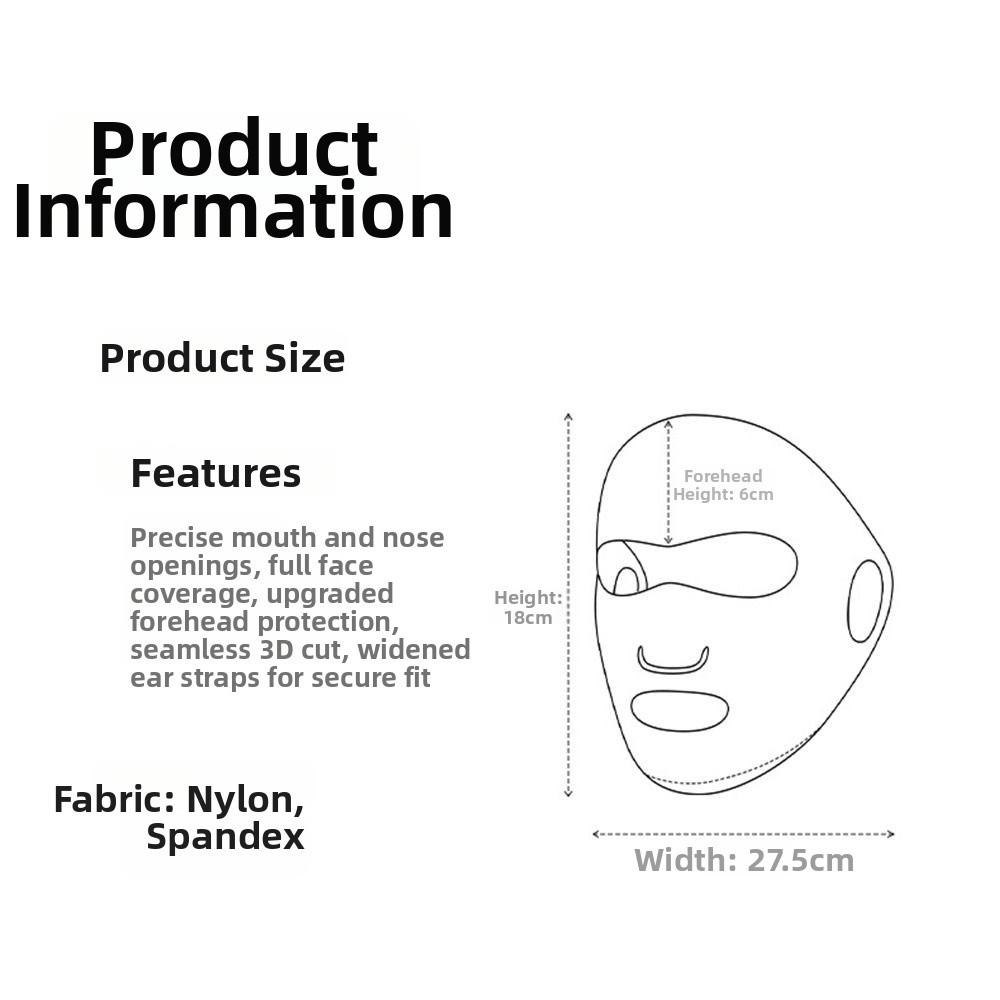 Vollgesichts-UV-Schutz-Gesichtsbedeckung Atmungsaktiver Facekini Wiederverwendbare Sonnencreme-Gesichtsmaske Damen