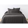 2 Taies D'oreiller Uni 63 X 63 Cm Passion Anthracite