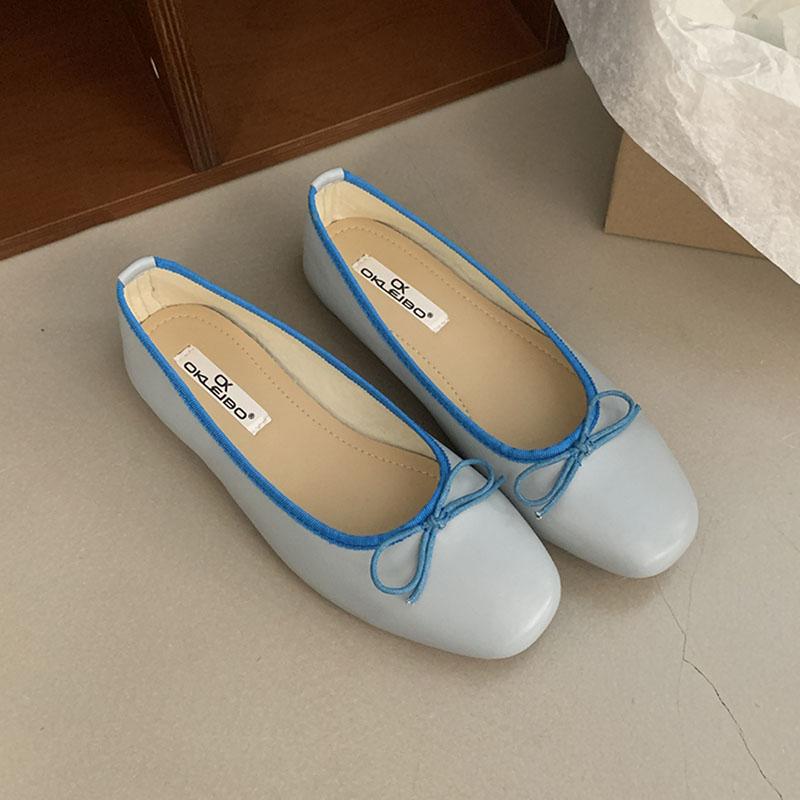 Fashion Luxury Female Round Toe Footwear Ballet Flats Shoes For Women Butterfly-Knot Fashion Shallow Ladies Slip On Flats Shoes