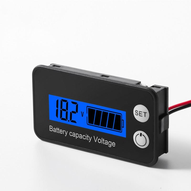 Portable Battery Meter Battery Capacity Voltage Indicator Battery Gauge Monitor for Smart Calibration Battery Status Tes