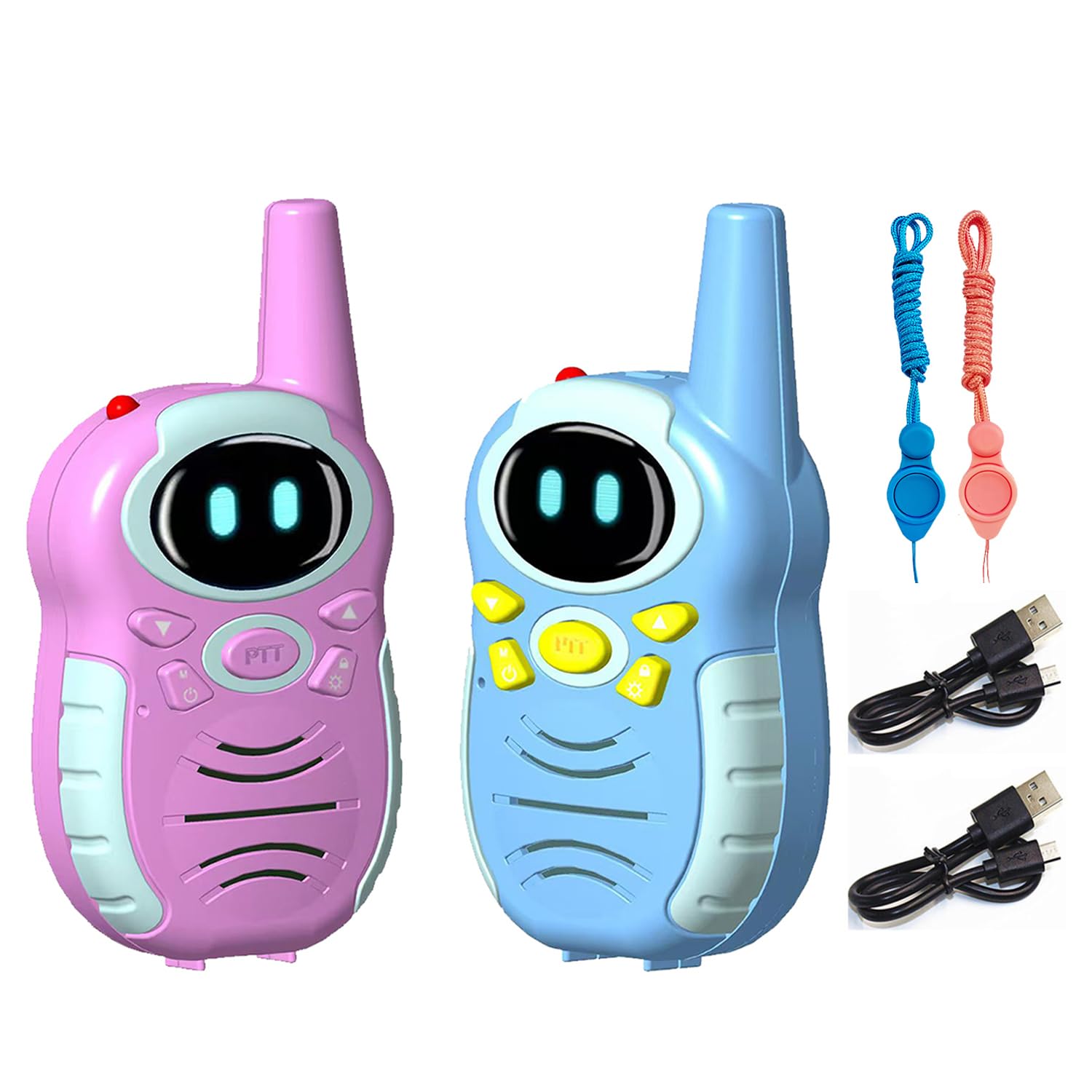 

TRH TRH388 Специальный маломощный набор из 2 маленьких маломощных маленьких радиостанций Суперпростой в управлении Крутой дисплей в виде глаз робота Включена маркировка технического соответствия