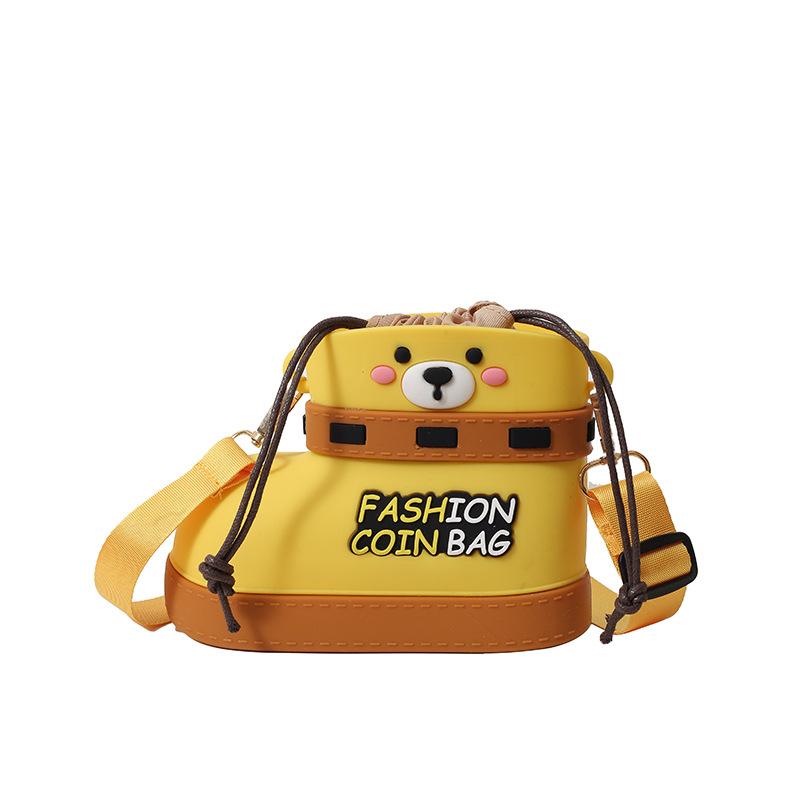 Women's bag new creative bear rain boots styling messenger bag cute girl heart silicone shoulder bag accessories bag