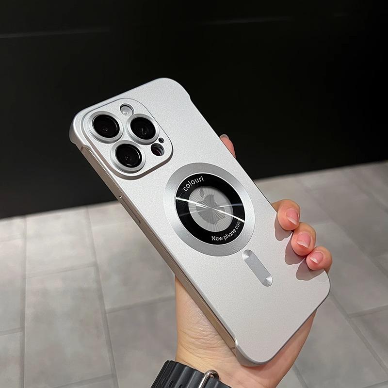 Applicable To Apple 15 Mobile Phone Case Magnetic Frameless IPhone16promax New Model Matte with Lens Film