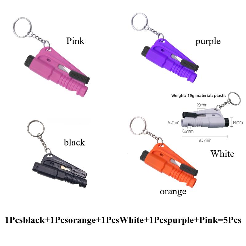 1pc Mini Safety Hammer Keychain Escape Car Life-saving Escape Hammer Window Broken Emergency Glass Breaker