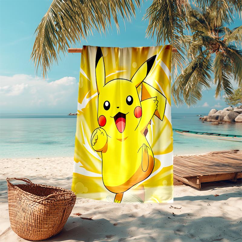Pokémon Beach Towel Outdoor Camping Beach Towel for Vacation Swim Outdoor Pool Absorbent Bath Towel