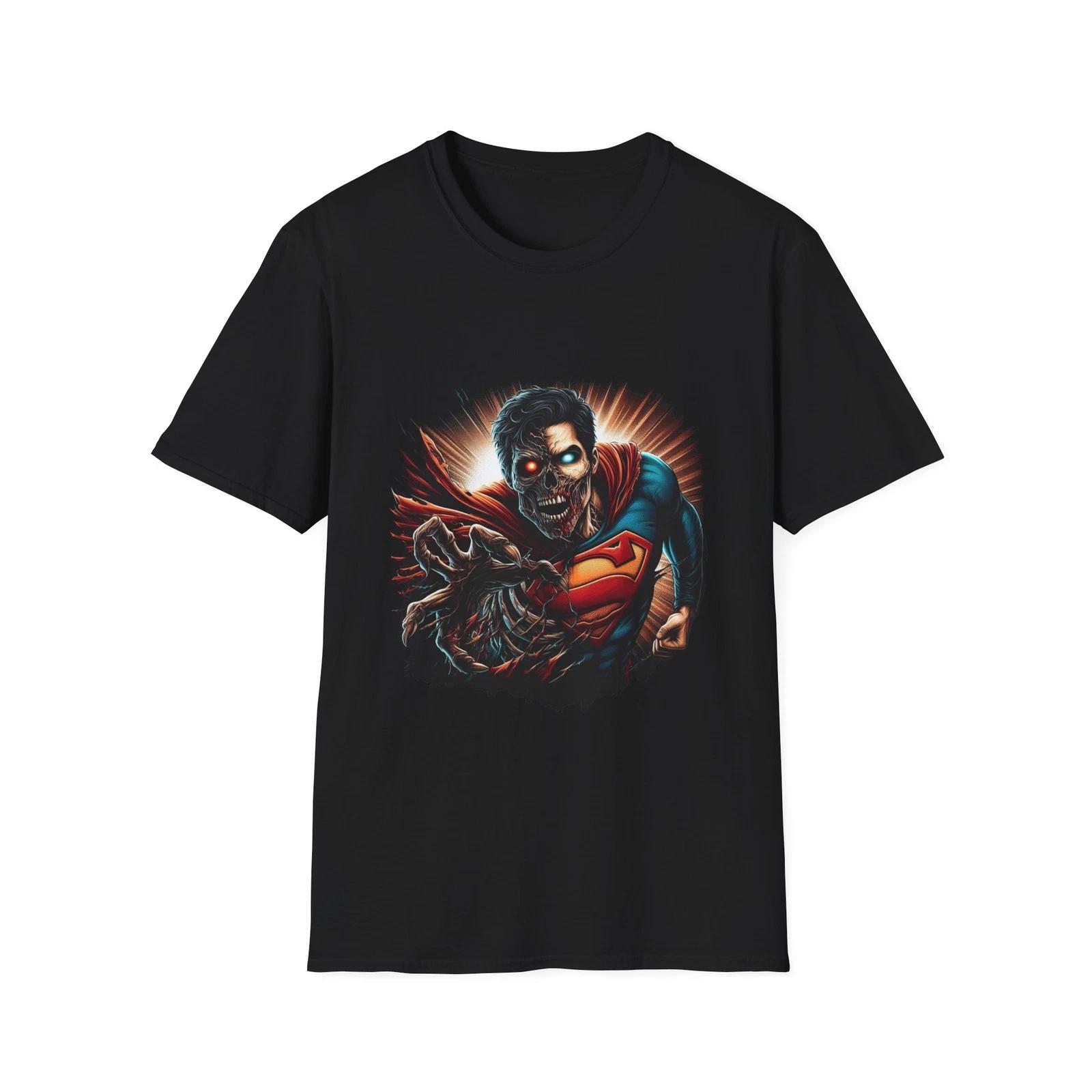 Superman Horror Mashup T-Shirt - Dark Heroic Crossover Graphic Tee XXXXL