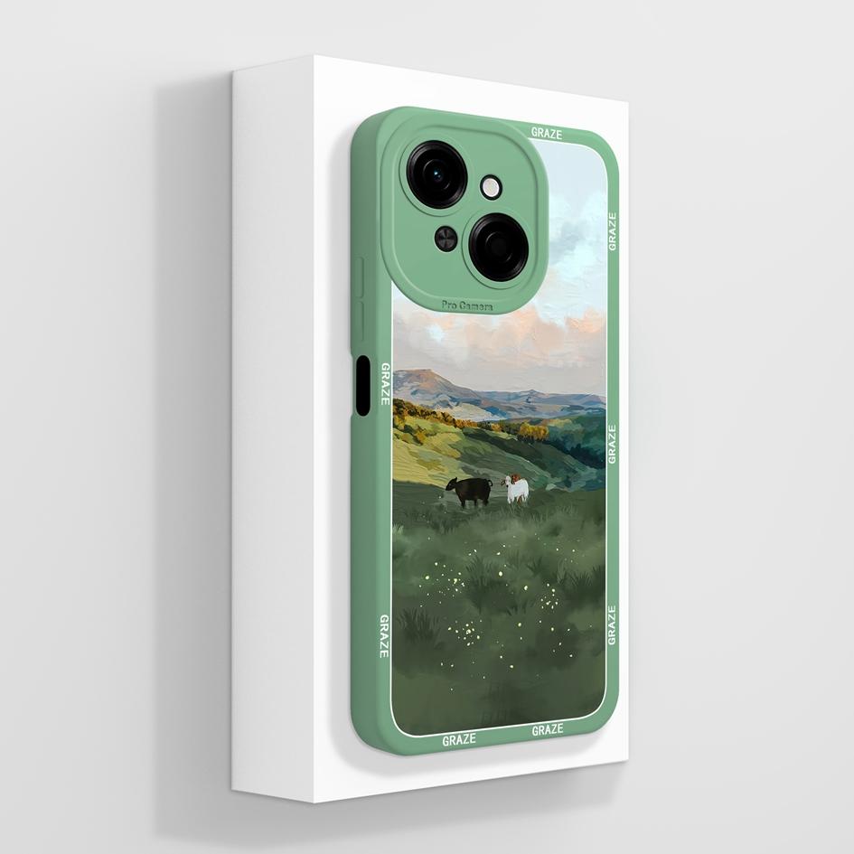 Do etui na telefon Tecno Pova 4 5 6 Pro Neo 3 Pop 8 9 z płynnego silikonu, modny mały miś, słodki, pulchny kot, miękka ochrona aparatu, torby na telefony do Tecno Capa