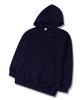 Plain Oversized Fleece-Lined Hoodie Navy