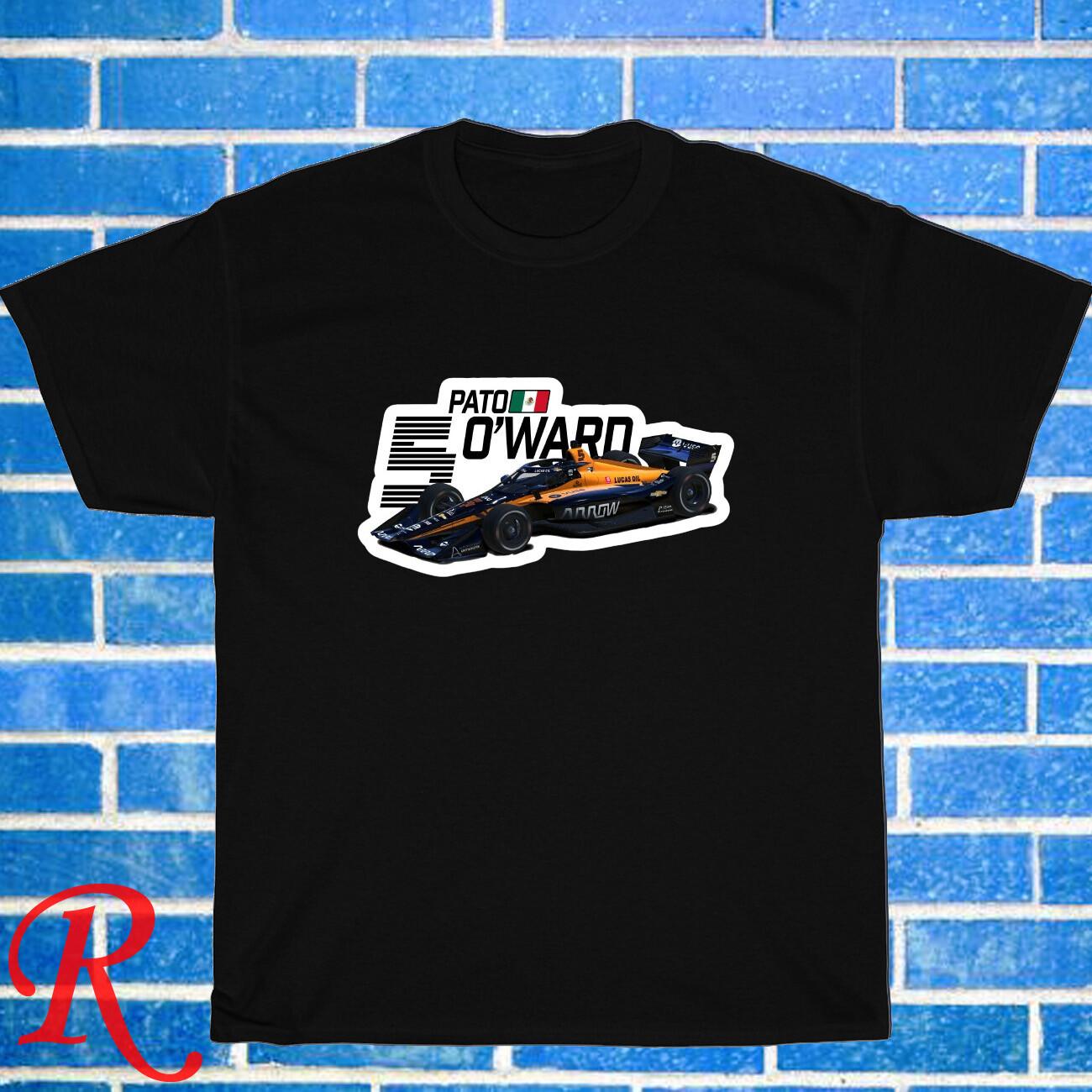 New Pato O Ward INDYCAR Logo Black/Grey/Navy/White Size S-5XL Unisex T-Shirt XXL