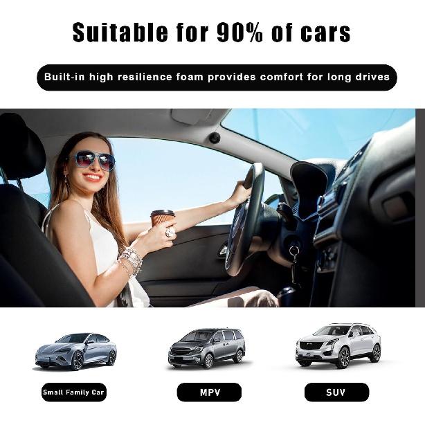 2PCS Front Seat Cover,Breathable Leather Cushion Protective Cover,Non-Slip Driver Seat Padded Storage Pocket,Most Car Universal Car