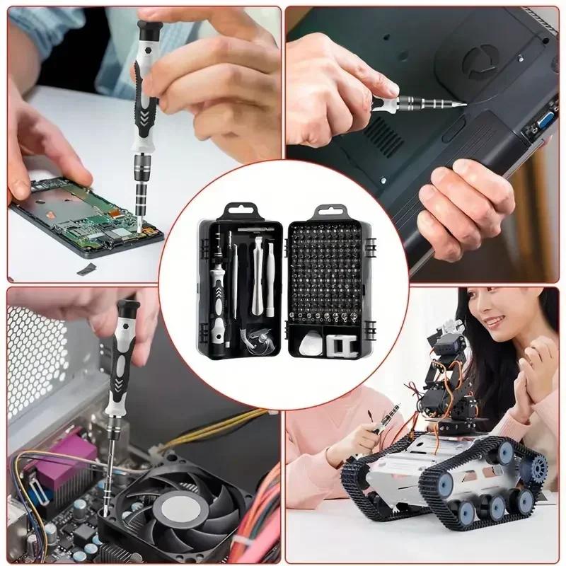 115-in-1 Precision Screwdriver Set - Magnetic Repair Tools for Computer iPhone PC Household w/Case