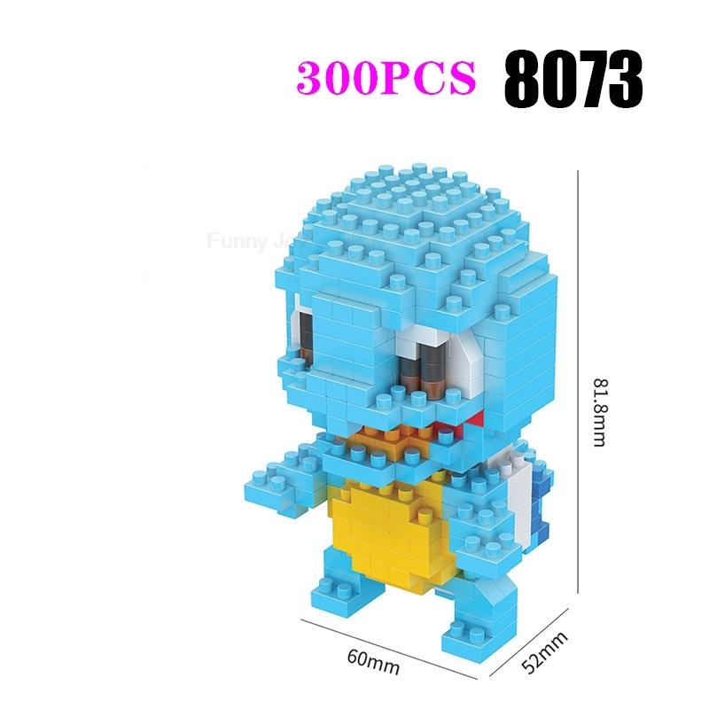 Funny Pokemon Building Blocks Assembly Anime Picachu Charizard Doll Blastoise Bulbasaur Gengar Pokémon Bricks Toy for Kid Gift
