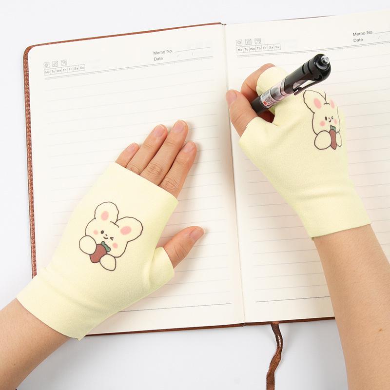 Children's Half-Finger Warm Gloves with High Elasticity and Self-Heating German Velvet, Anti-Frostbite.