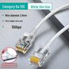 Shanze CAT6A Thin Diameter Network Cable - High Purity Oxygen-Free Copper, 10G, 8-Core Twisted Pair, High-Speed Jumper