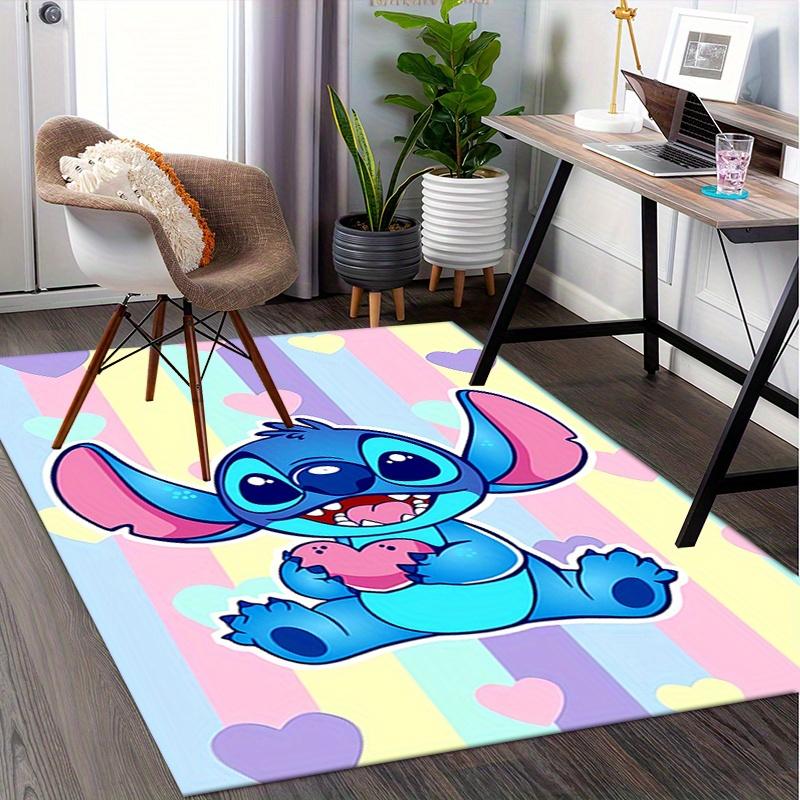 Office Rug Stitch, Hearts theme 3D Printed Anti-Slip Rug-Machine Washable for Living Room