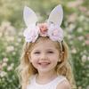 Non-slip Bunny Ears Hair Hoop Floral Decoration Cosplay Headbands  Holiday Decor