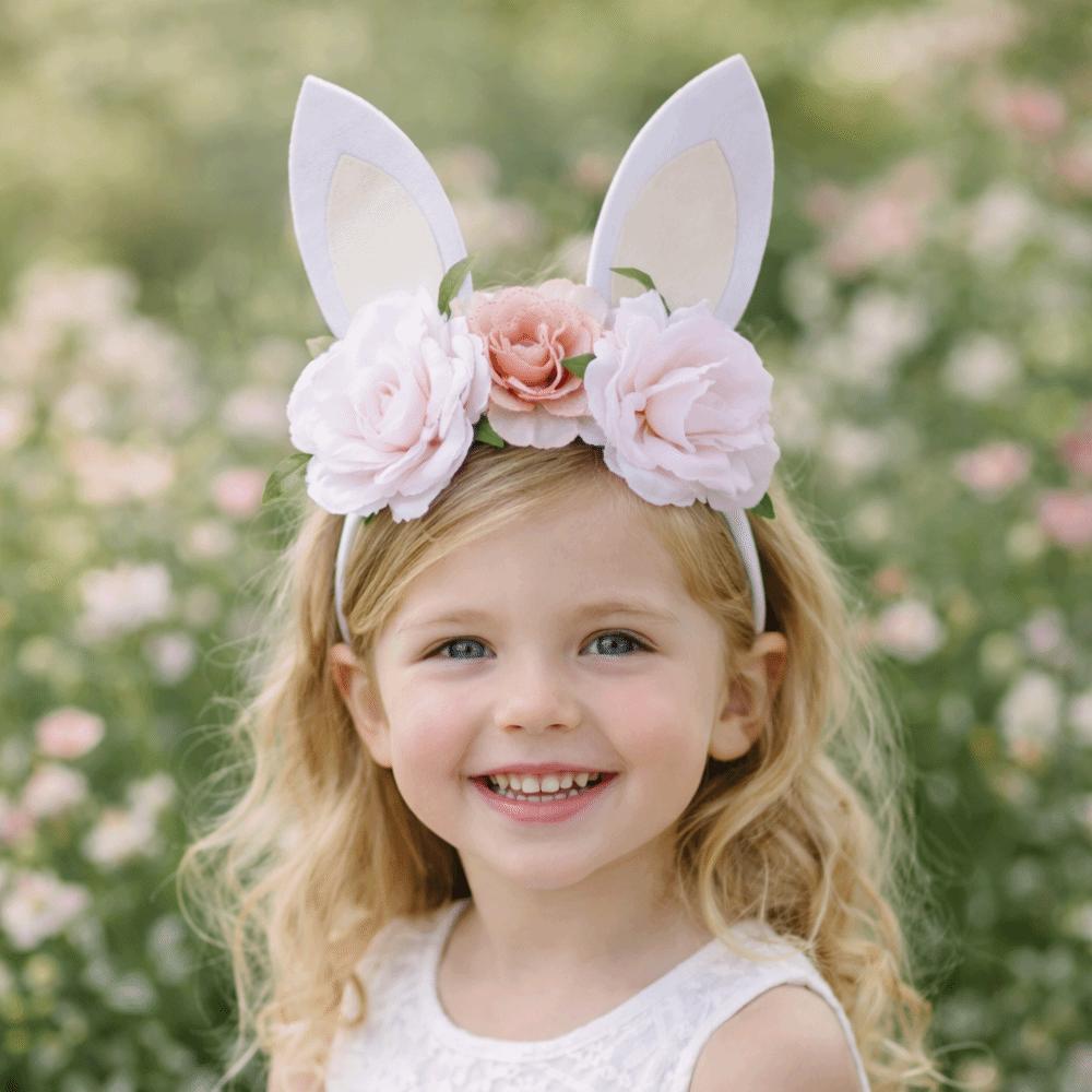 Non-slip Bunny Ears Hair Hoop Floral Decoration Cosplay Headbands  Holiday Decor