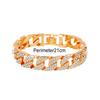 Women Rhinestone Inlaid Cuban Link Chain Bracelet  Jewelry Gift