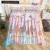 Federa per piumino a forma di giraffa cartone animato King Queen Animali Tropicali Set Biancheria da letto per Bambini Ragazzi Ragazze Adorabile Fauna Selvatica Poliestere Copripiumino