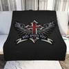 Medieval Knights Templar Patterns Blanket Retro Style Flannel Blanket Cosy Lazy Couch Cover Blanket Super Soft Sheet Mattresses