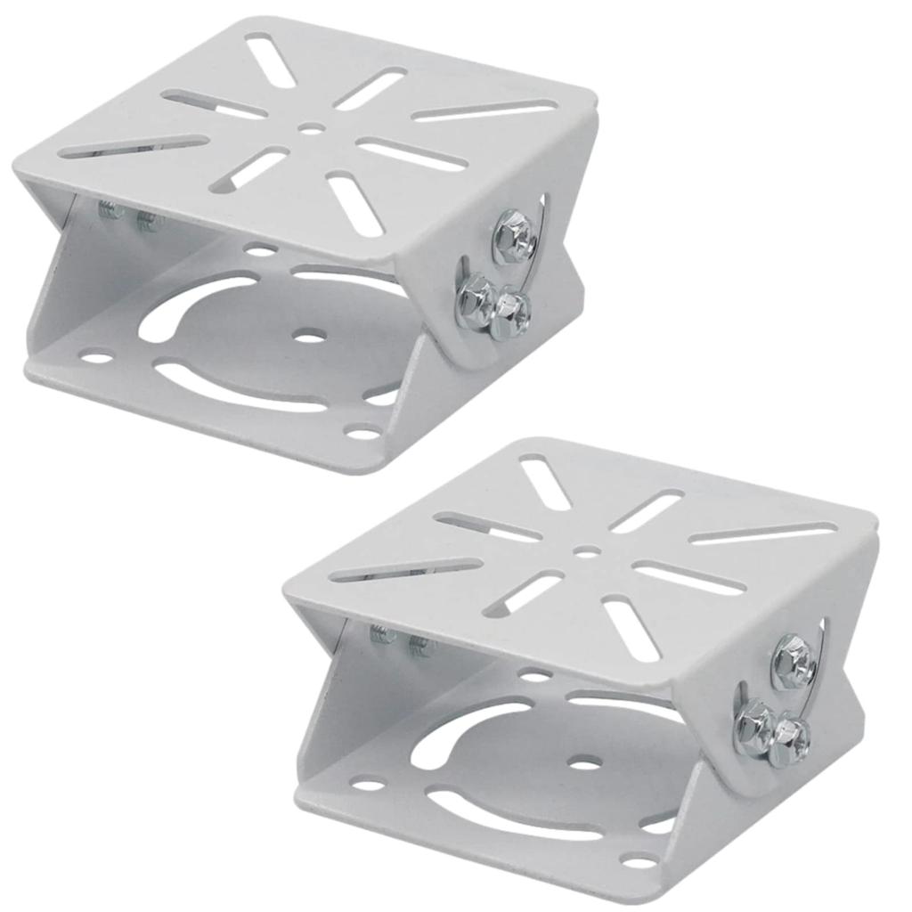 Heizi CCTV držáky, Sada 2 kusů, Montážní držáky pro kamery, Nastavitelný úhel, Montážní základna pro bezpečnostní kamery, Pevný držák, Bezproblémový (Bílý)