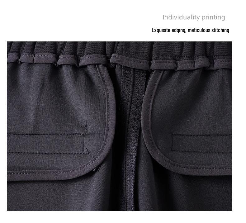 Women's Black High-Waisted Micro-Flare Pants - Slimming & Versatile for Spring & Autumn 2025