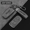 Für Jeep Zinklegierung Leder Auto Schlüsselhülle Abdeckung Schale Für Jeep Renegade Wrangler Patriot Grand Cherokee WK2 KL Compass Liberty