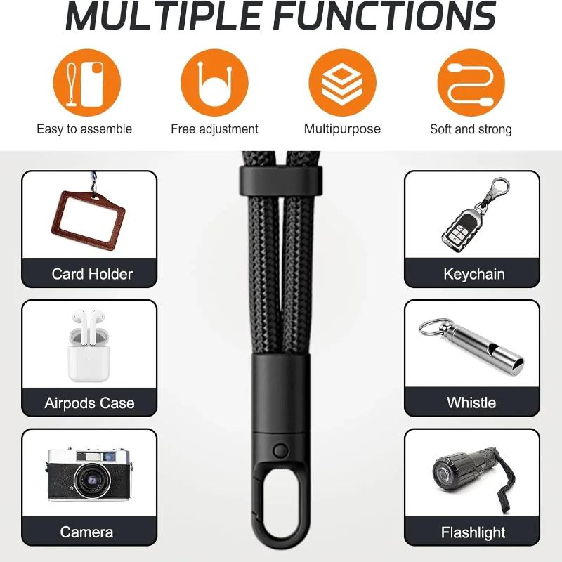 Adjustable Mobile Phone Strap Lanyard Crossbody Phone Lanyards Neck Rope with Patch for iPhone Cell Phone Hanging Cord Strap