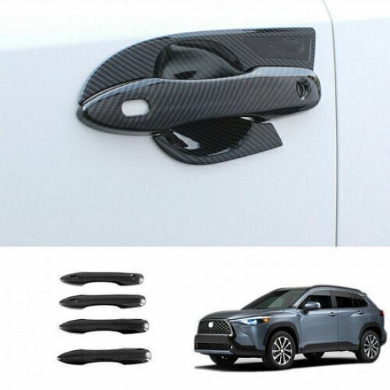 ABS Carbon Cover Trim 4PCS Door Handle For Toyota Corolla Cross -