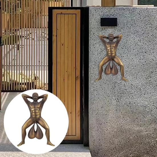 Male Prank Doorbell Funny Naked Man Door Knocker Easy To Install Prank Male Doorbell Decoration Gift for Friends
