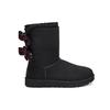 UGG Bequeme Wadenhohe Karomusterband Warme Wasserdichte Verschleißfeste Rutschfeste Schneestiefel Damenstiefel Schwarz 1118935-BLK