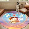 South Friends Adventure Round Rug for Livingroom,Bedroom, Palyroom, Chair Rug, Area rug, Circle Carpet, Large Size Fan Christmas gift
