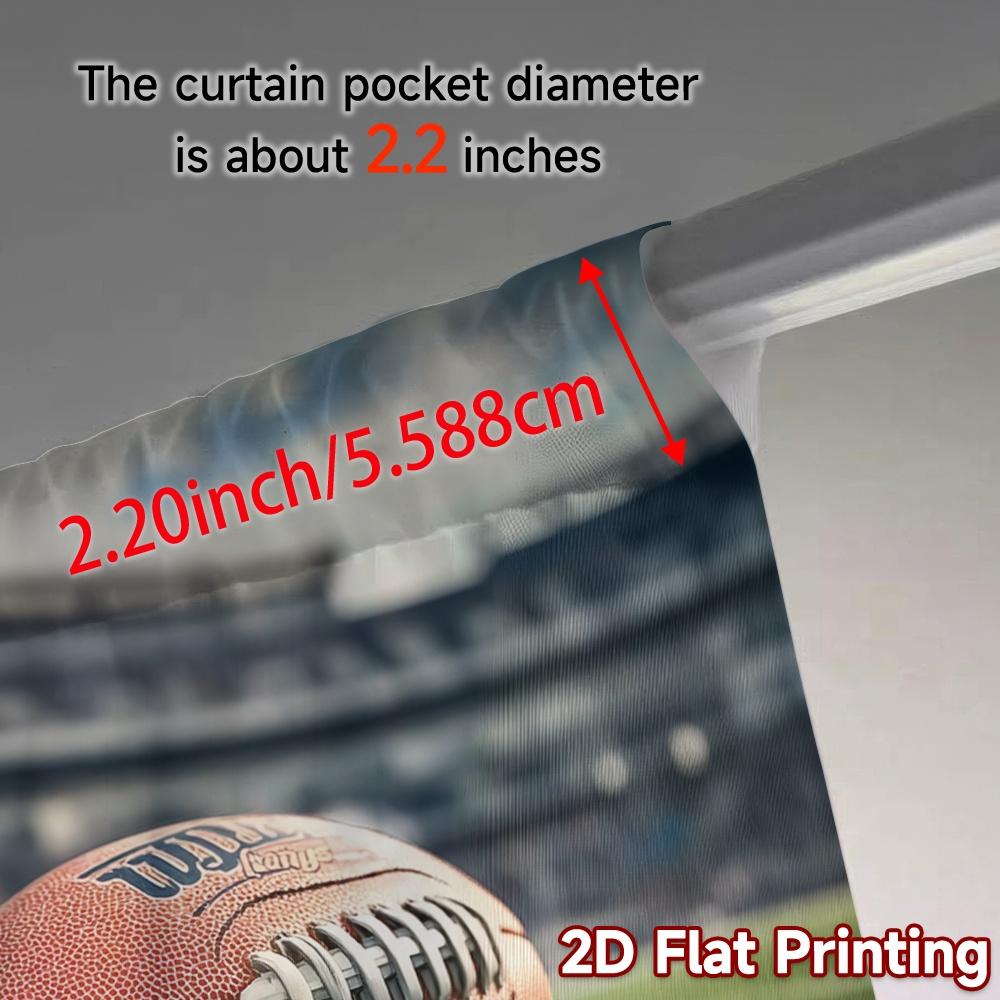 2 Stück 2D-Flachdruck-Vorhänge (Ohne Stange) GameReadyBall Zeitgenössische Beliebte Vorhänge Vielseitige Polyestervorhänge Vielseitig