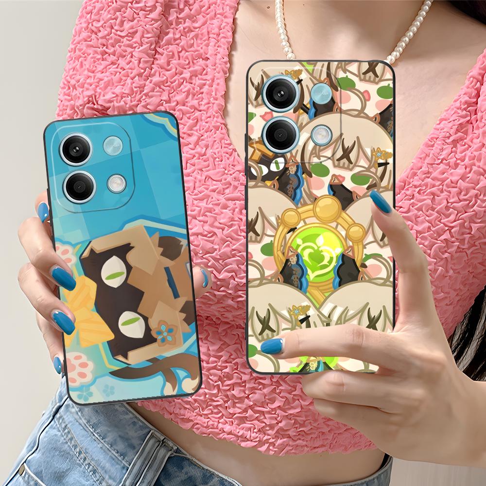 Game GI Kirara Mobile Phone Case for Xiaomi Redmi Note 14 13 12 11 S Pro Plus 4G 5G Colorful Printing Cover Cellphones Cover
