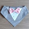 Tanpopo Dog Tuxedo Formal Wedding Bandana Bow Tie Birthday Costume Adjustable Pet Party Attire Valentines Outfit Cosplay Collar