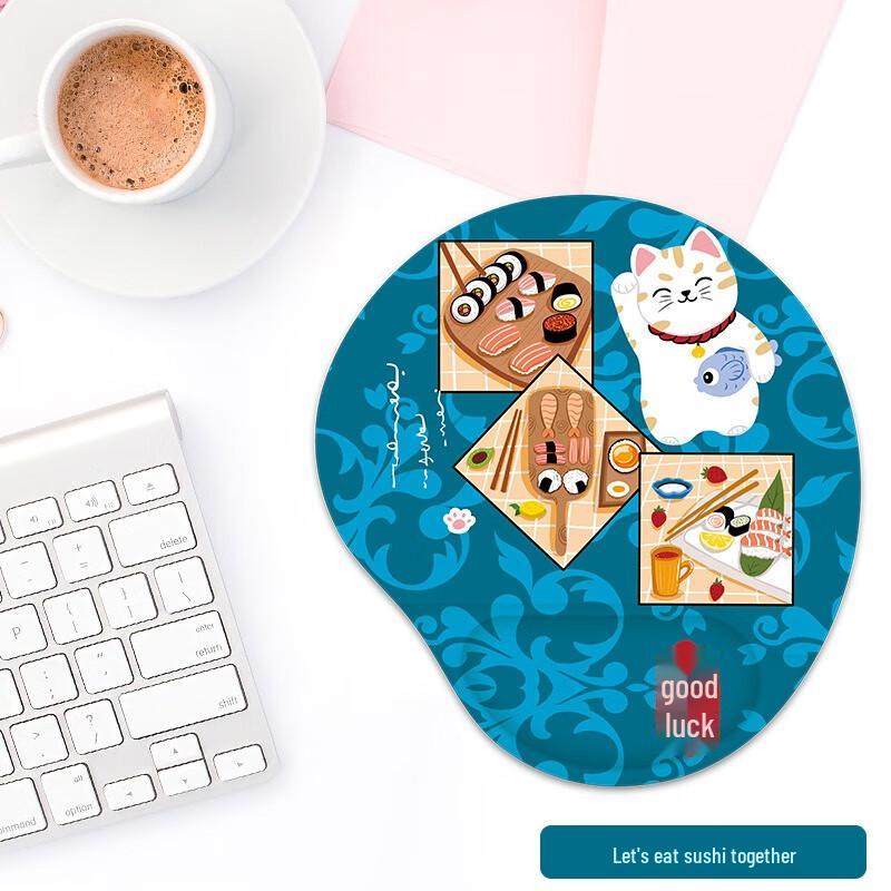 Fumede Sushi Wrist Rest Mouse Pad