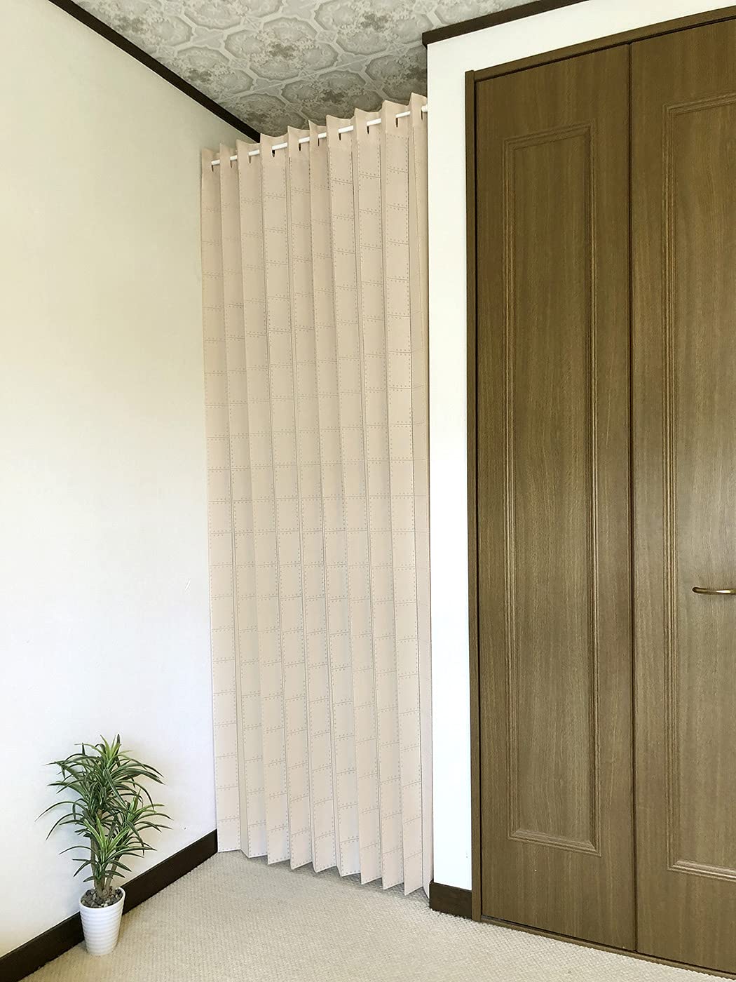 

сертифицированная аккордеонная комната норен тепло и холод 150 x 220 в горошек KL31148 Огнестойкая, штора, перегородка, занавеска, перегородка, защита, двусторонняя, см,