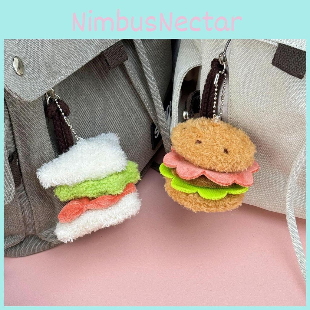 Cute Cherry Cake Burger Three Names Hot Dog Plush Toy Pendant For Backpack Accessory
