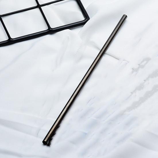 1PC Reusable Stainless Steel Straw Metal Drinking Straw Bent Straight Drink Straw Cleaning Brushes Storage Bag Bar Accessories