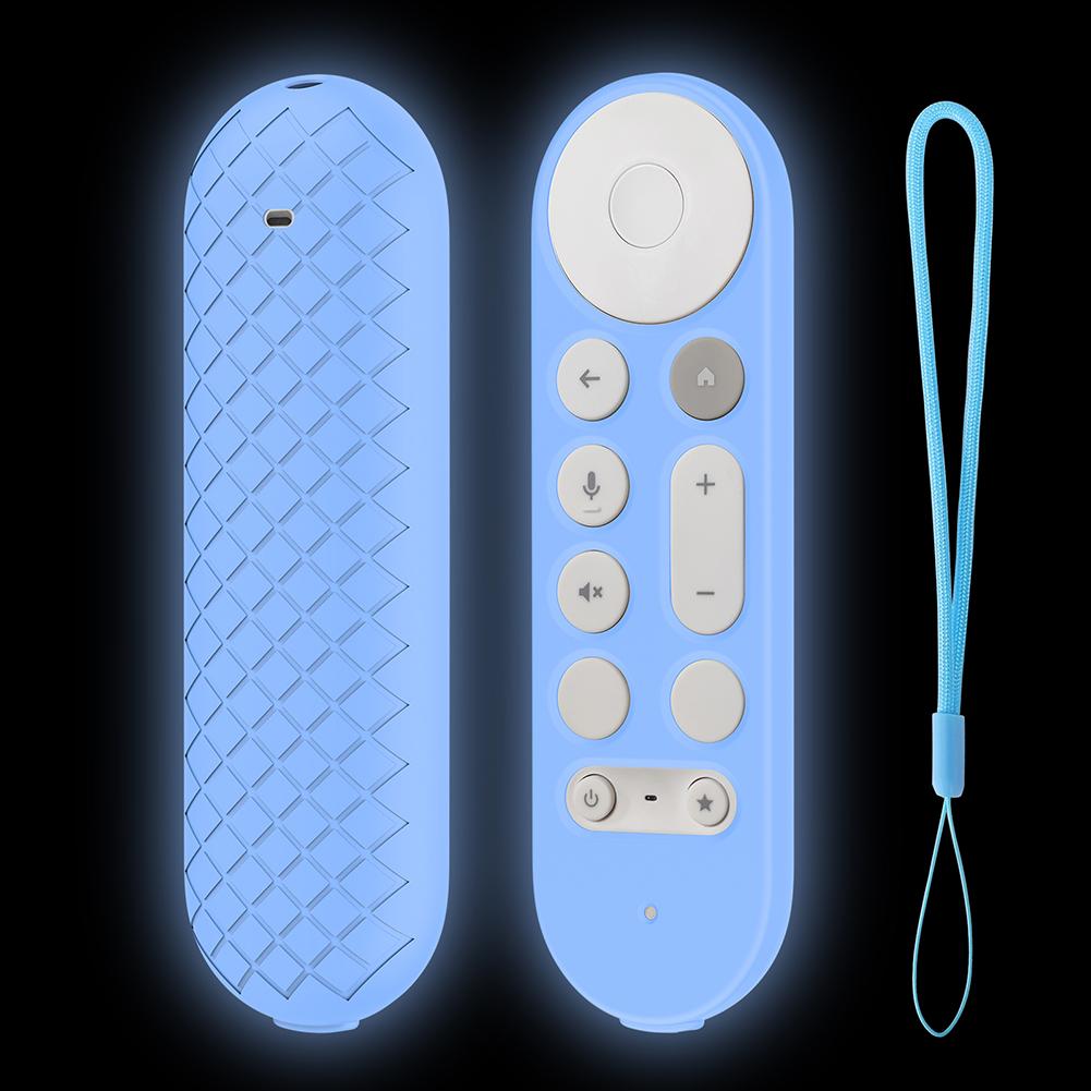 Silicone Remote Case Anti-Slip TV Remote Control Case with Lanyard Remote Protective Case Remote Cover for Google TV Streamer 4K