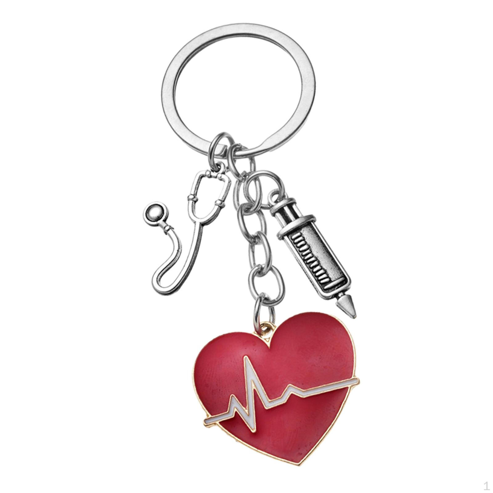 

Подарки медсестре, подарок на неделю медсестры, брелок на день святого Валентина, брелок для ключей белый