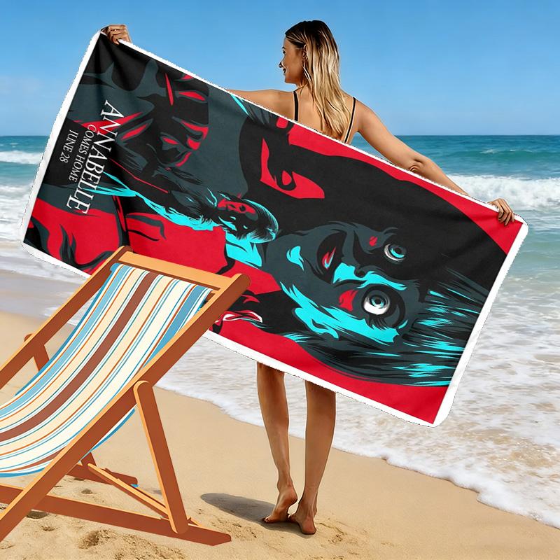 Horror Unveiled Beach Towel Outdoor Camping Soft Outdoor Pool Towel Quick-drying Swim Towel Absorbent Bath Towel Beach Towel Comfort Fashion Beach