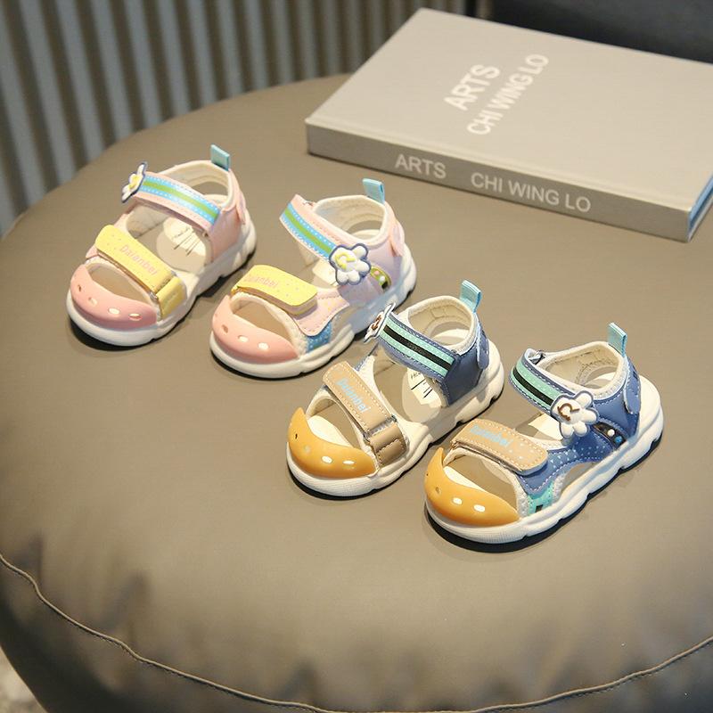 Baby Cartoon Sandals 2025 Summer Children's Functional Shoes Men's and Women's Children's Baotou Beach Shoes Toddler Shoes 2025