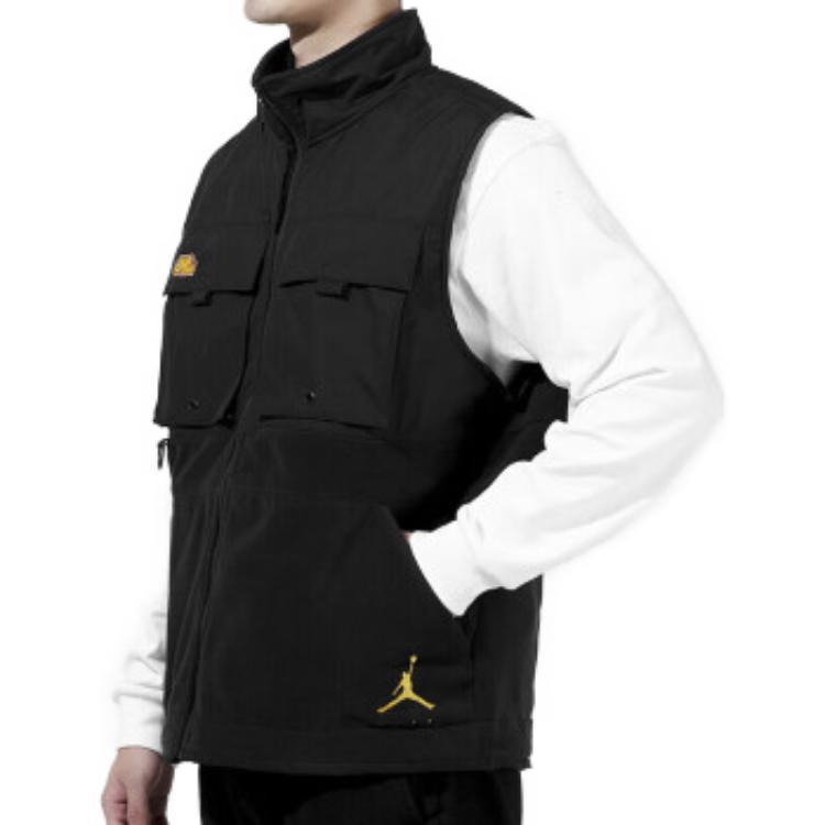 Jordan Air Vests Men's Black Stand Collar Moderate Other (Unisex) Vests DC9662 010