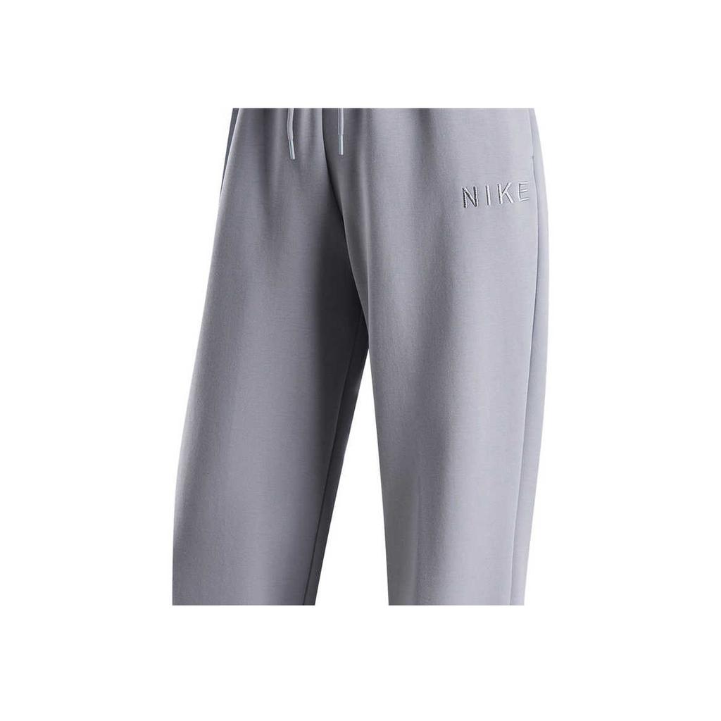 Nike Solid Color Drawstring Knit Joggers Women Bottoms Grey-Purple HF0423-012