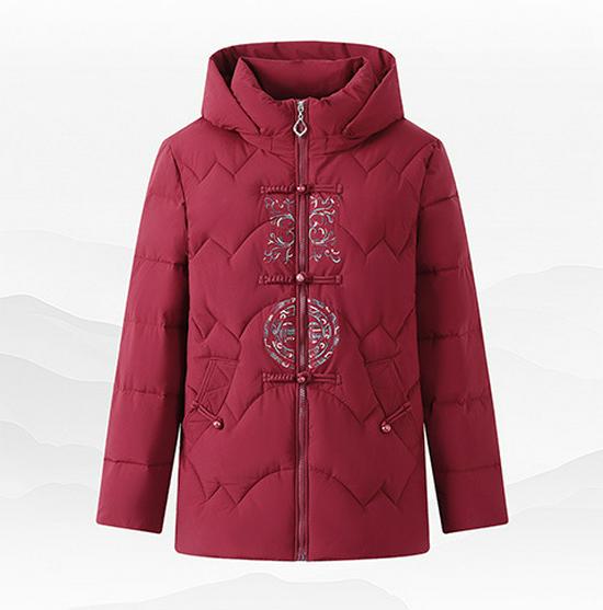 Cozy Chinese-Style Cotton Jacket for Middle-Aged & Elderly Women - Autumn/Winter Edition
