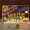 LED Note Board Night Light With Colorful 7 Pens DIY Acrylic Message Board Erasable Painting Drawing Board For Kids Birthday Gift