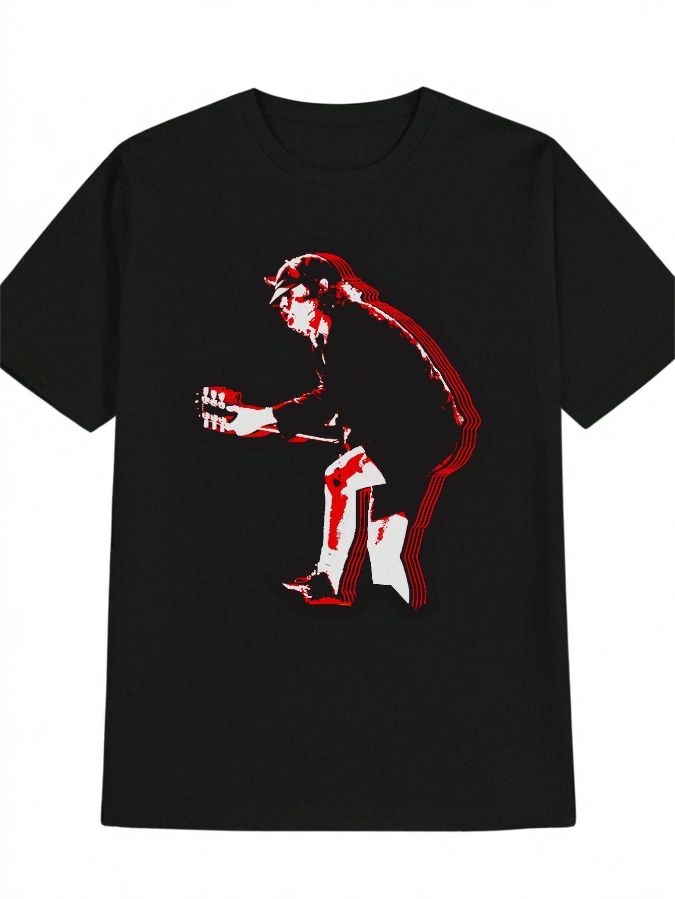 

Funny Fashion Summer Short-Sleeve Black T-shirt with Retro Black Humor XXXXL