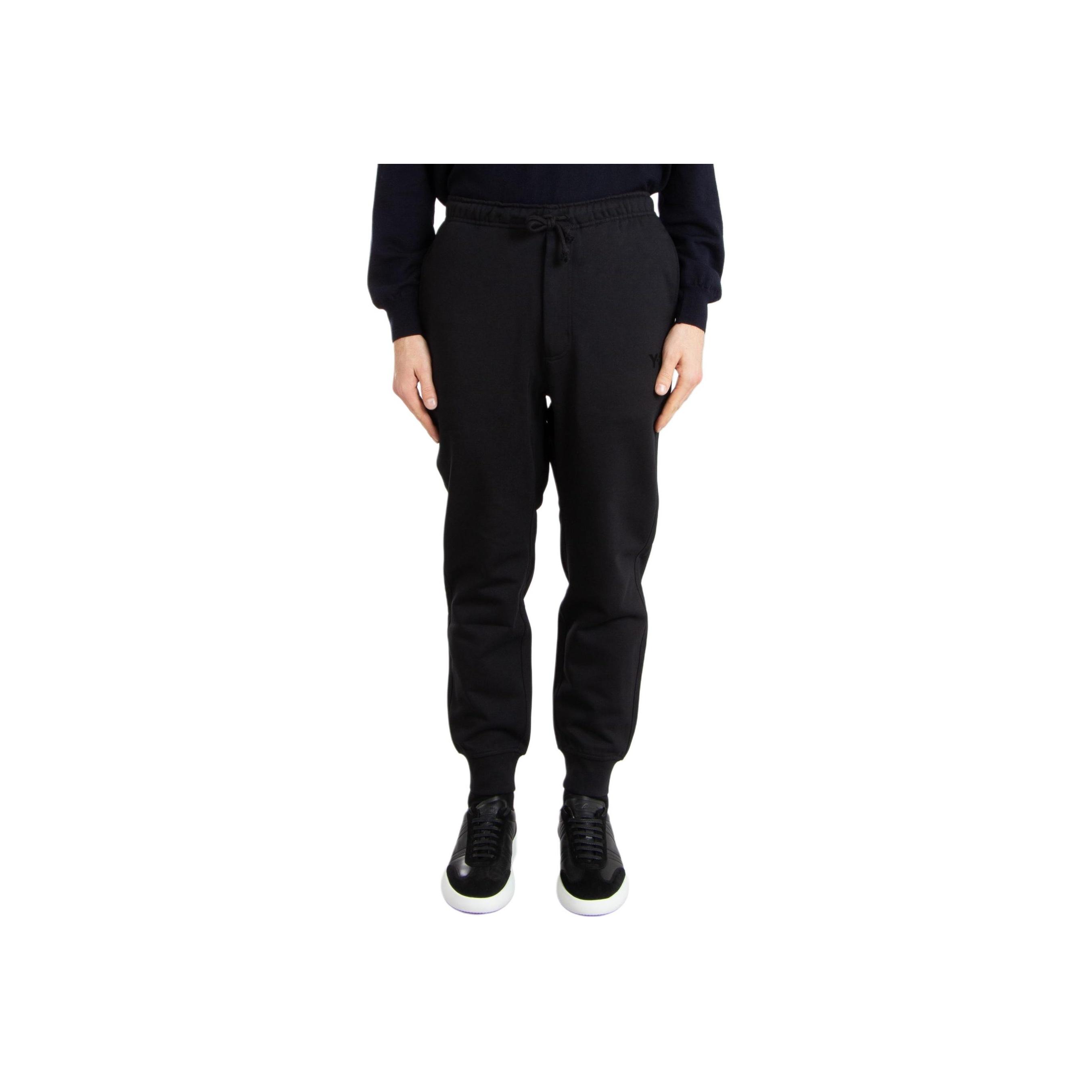 

Y-3 Solid Color Logo Drawstring Cuffed Loose Casual Pants Men pants Black JN4916 XS