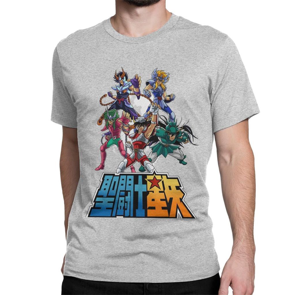 Knights Of The Zodiac Japanese Anime Men Women's T Shirt Saints Seiya Tee Shirt Short Sleeve T-Shirts Pure Cotton 6XL Clothing
